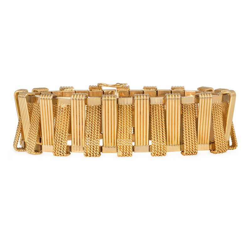 Mid-century French zig-zag bracelet