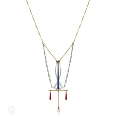 Edwardian multi-gemset Masonic necklace