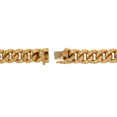 French graduated gold curblink chain necklace