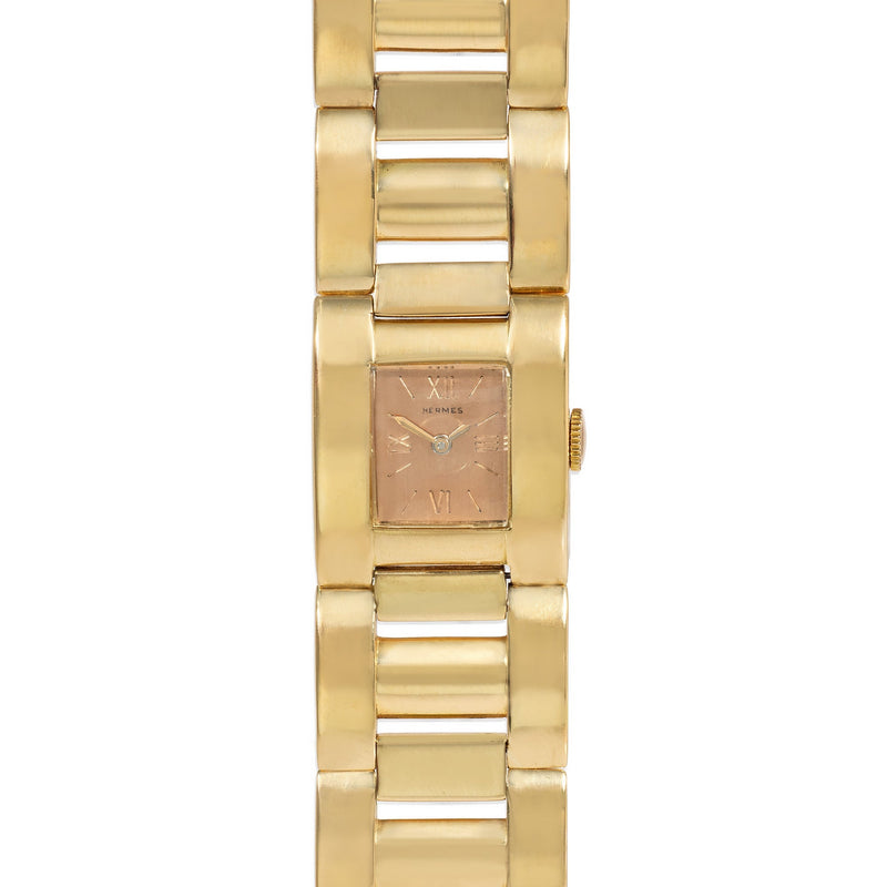 Hermès Mid-Century gold tank watch
