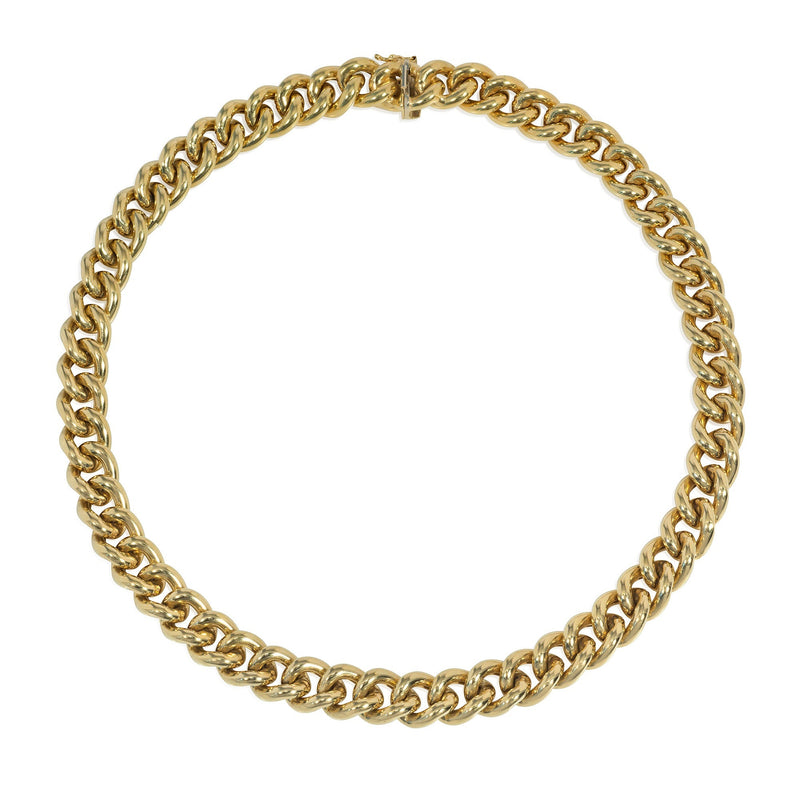 Italian 1970s gold curblink necklace