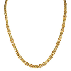 Italian convertible gold curb link necklace and bracelet
