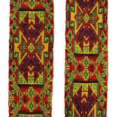 Jugendstil-style rare multicolored beaded scarf necklace