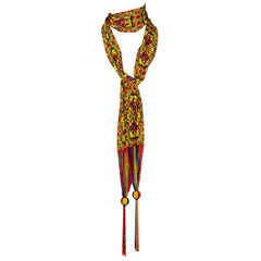 Jugendstil-style rare multicolored beaded scarf necklace