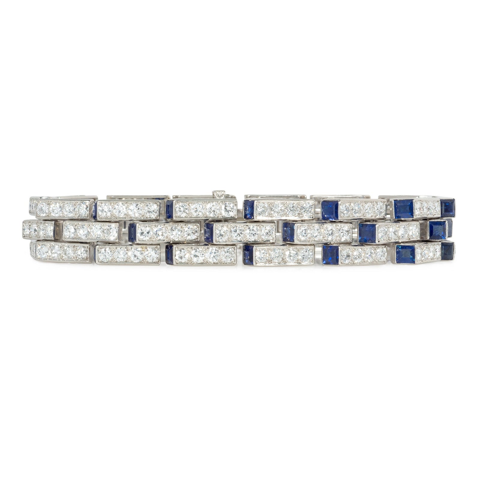 Marcus & Co. Art Deco diamond and sapphire "Escalier" bracelet
