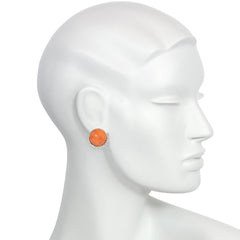 Mid-Century Van Cleef & Arpels coral and diamond crescent earrings