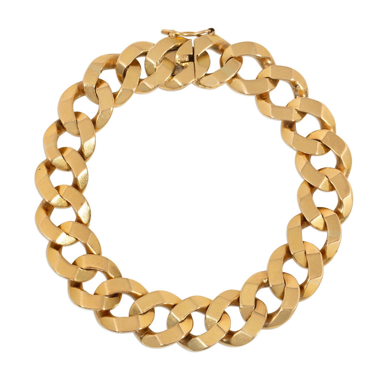 Mid-Century reversible, beveled curblink bracelet