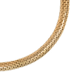 Mid-Century Lenfant for Hermès "Orvet" gold cylindrical necklace