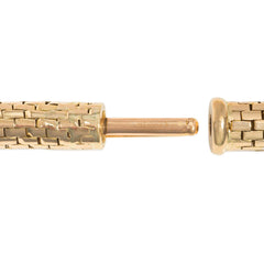 Mid-Century Lenfant for Hermès "Orvet" gold cylindrical necklace