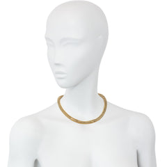 Mid-Century Lenfant for Hermès "Orvet" gold cylindrical necklace