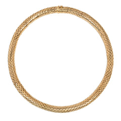 Mid-Century Lenfant for Hermès "Orvet" gold cylindrical necklace