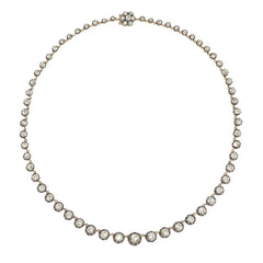 Antique style diamond rivière necklace