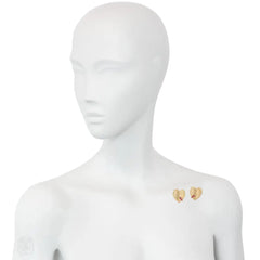 Retro Flato ruby and gold heart pins