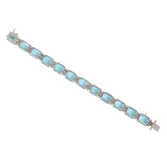 Retro aquamarine and diamond bracelet