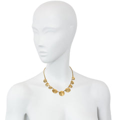 Retro hexagonal plaque necklace