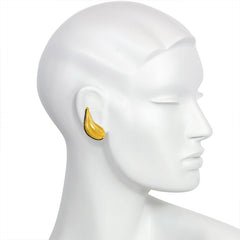 Gold and black diamond leaf form earrings, Sara Bacsh