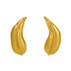 Handcrafted 22k gold earrings, Sara Bacsh