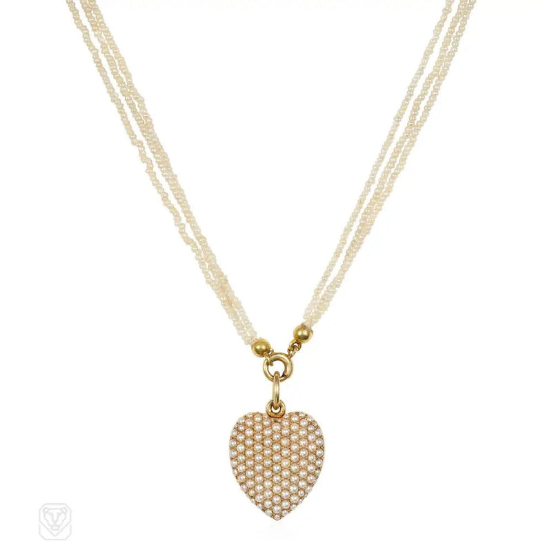Sloan And Co. pavé heart pendant necklace