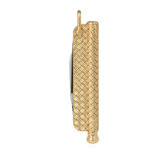 Tiffany Retro gold basket weave pen and knife pendant