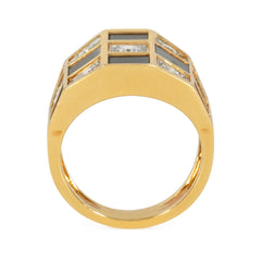 Van Cleef & Aprels onyx and diamond checkerboard ring