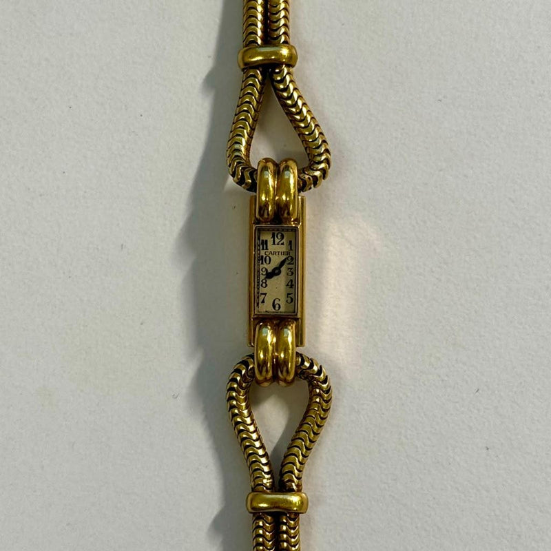 Cartier, France Mid-Century gold wristwatch