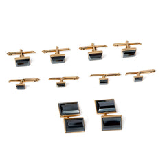Gold and hematite dress set