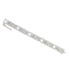 Art Deco diamond plaque bracelet