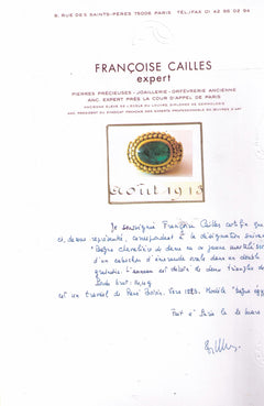 René Boivin 'Bague Egyptienne' emerand and gold ring