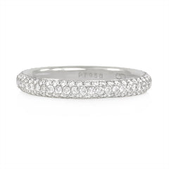 Micro-pavé diamond wedding band.