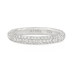 Micro-pavé diamond wedding band.
