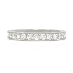 Diamond and platinum eternity band