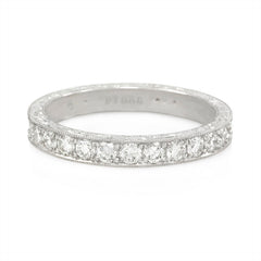 Diamond and platinum eternity band