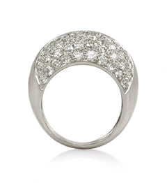Retro pavé diamond bombé ring, Traebert, Hoffer and Mauboussin