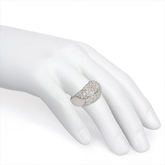 Retro pavé diamond bombé ring, Traebert, Hoffer and Mauboussin