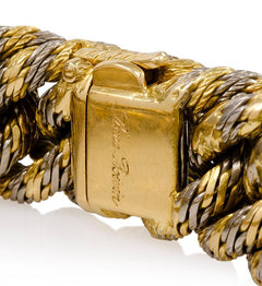 Georges L'enfant for Boivin two-color woven gold bracelet