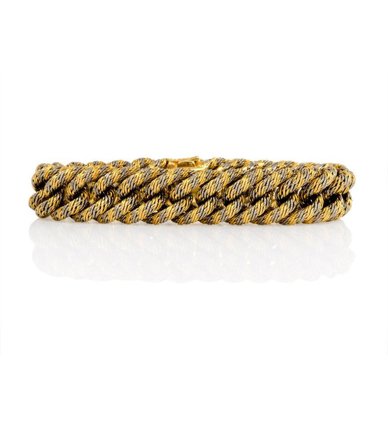 Georges L'enfant for Boivin two-color woven gold bracelet