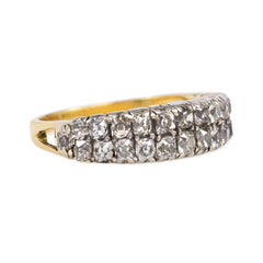 Antique half-hoop diamond ring