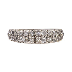 Antique half-hoop diamond ring