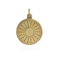 Art Deco gold Moorish design locket