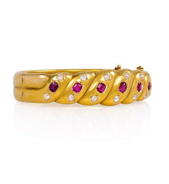 Antique ruby and diamond bracelet