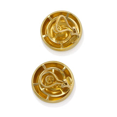 Gold swirl design earrings, Asprey
