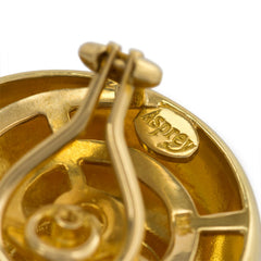 Gold swirl design earrings, Asprey