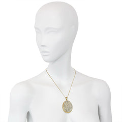 Antique gold and pavé pearl locket
