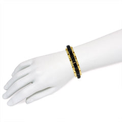 1950s gold and onyx bracelet