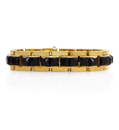 1950s gold and onyx bracelet