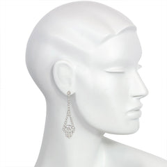 Art Deco old cut diamond and platinum earrings