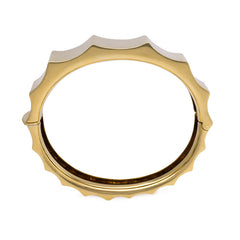 Gold scalloped cuff bracelet