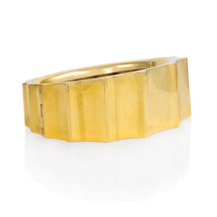 Gold scalloped cuff bracelet