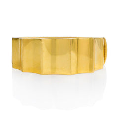 Gold scalloped cuff bracelet