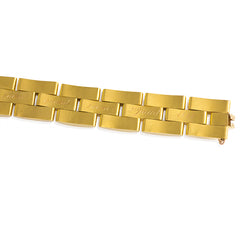 French antique gold gate link bracelet